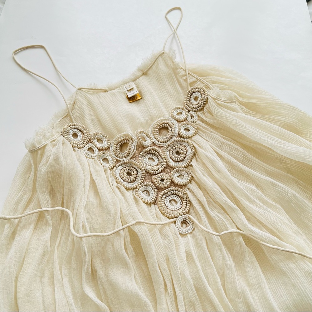 RACHEL ROY Archive Piece - Silk Chiffon Crochet Top - Circa 2010